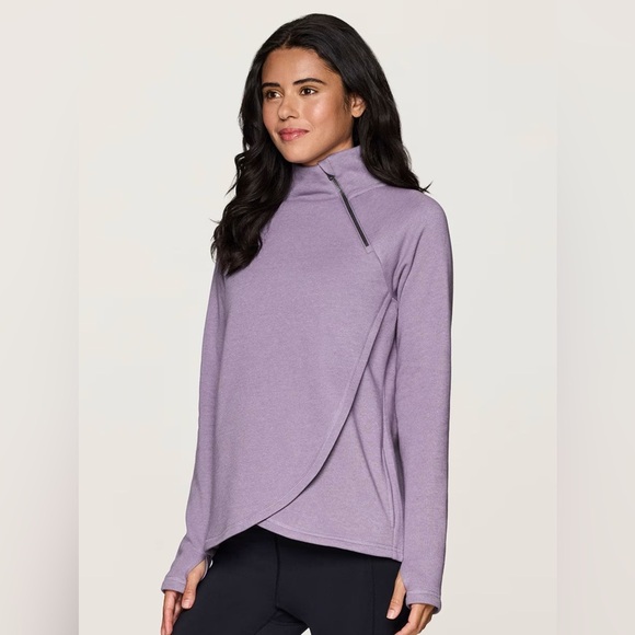 RBX zip up sweater fuzzy blush pink size small - Picture 12 of 12